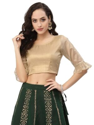 studio rasa Women’s Plus Size Silk Tissue Sheer Sleeves Blouse for Wedding Festive Party studio rasa Women’s Plus Size Silk Tissue Sheer Sleeves Blouse for Wedding Festive Party